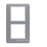 Berker Q.7 Алюминий, струйная обработка Рамка 2-местная