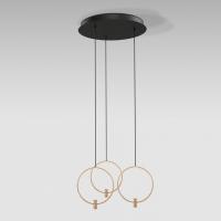 Подвесной светильник 50257/3 LED черный/ латунь Eurosvet Layla