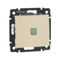Legrand Valena Крем Выключатель 1-клавишный с подсветкой