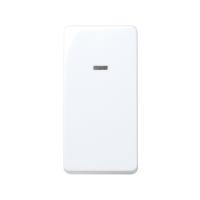 Simon 27  Белый Переключатель (проходной) с индикатором узкий 10AX 250В~