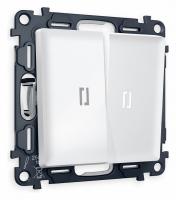 Комплект механизма 2-клавишного выключателя с подсветкой 5600K ALFA MA124015 Белый матовый QUANT