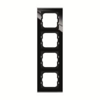 ABB Axcent Стекло Черный  Рамка 4-постовая