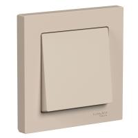 SE AtlasDesign Песочный Выключатель 1-клавишный,сх.1, 10АХ, в сборе