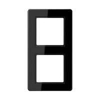 JUNG A Flow Черный Рамка 2-ая для вертикальной и горизонтальной установки