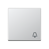 JUNG A 500 Алюминий Клавиша 1-ая с символом ЗВОНОК