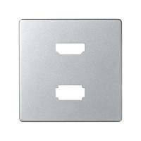 Simon 82 Накладка для розетки HDMI + USB 2.0 для передачи данных цвета алюминий