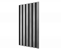 Комплект акуст.панелей, черный войлок, 600х300х19мм, рейки ЭКОПОЛИМЕР, хром матовый/2шт