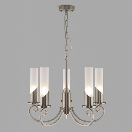 Классическая подвесная люстра 60117/5 никель Eurosvet Banci