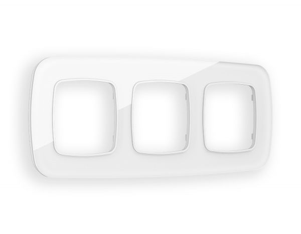 Рамка OMEGA Radian (Белый Стекло закаленное натуральное) 3-ая OF350103