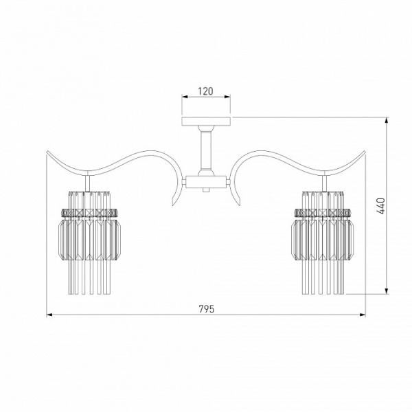 Потолочная люстра с хрусталём 10119/8 хром Eurosvet Sevilia Потолочная люстра с хрусталём 10119/8 хром Eurosvet Sevilia