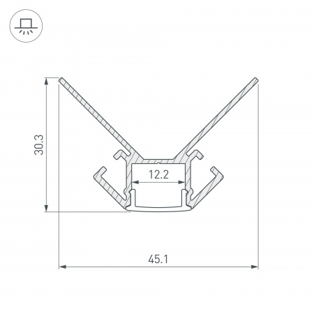 Профиль Arlight ARH-DECORE-S12-EXT-2000 ANOD внешний 023889