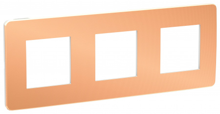 SE Unica Studio Медь/Белая Рамка 3-ная