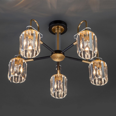 Потолочная люстра в стиле лофт 70090/5 черный Eurosvet Tenia