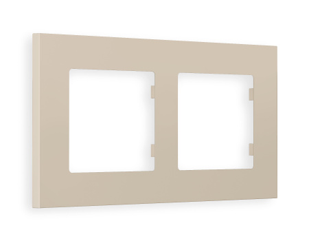 Рамка ALFA Qubi (Серо-бежевый матовый) 2-ая AF250362