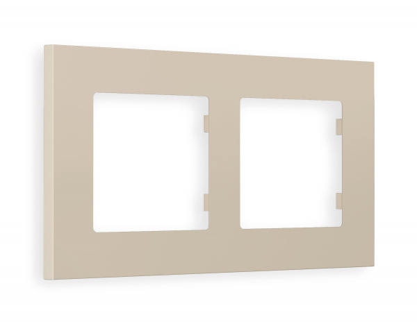 Рамка ALFA Qubi (Серо-бежевый матовый) 2-ая AF250362