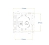 Donel Механизм комбинированой розетки TV + RJ45 cat.6/ClassE, серия N96 Collect, DTM30600