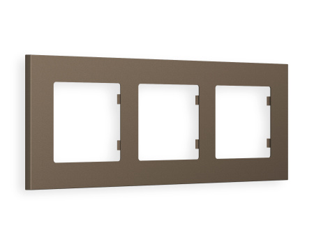 Рамка ALFA Qubi (Темная бронза матовый) 3-ая AF250633
