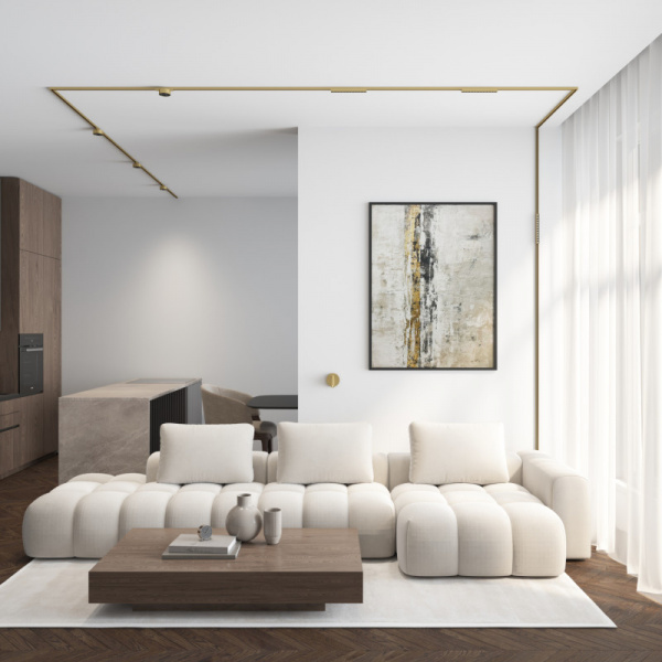 DK5072-SB Бра SHINE WALL со светодиодом, D104*H68, IP20, 3000К, 3W, RA?90, сатинированная латунь, алюминий