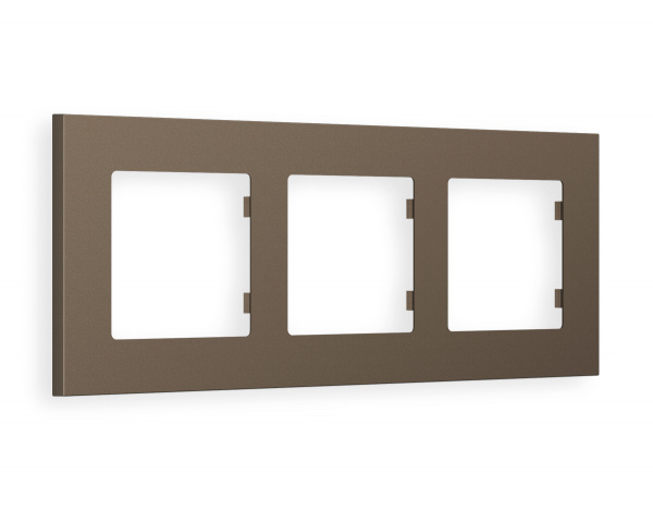 Рамка ALFA Qubi (Темная бронза матовый) 3-ая AF250633