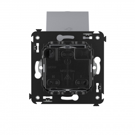 DKC Avanti Закаленная сталь Розетка с крышкой 2P+E со шторками