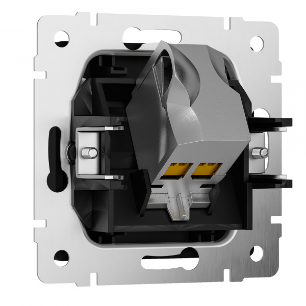Розетка Ethernet RJ-45 cat. 6A экранированная (черный матовый) W5120108