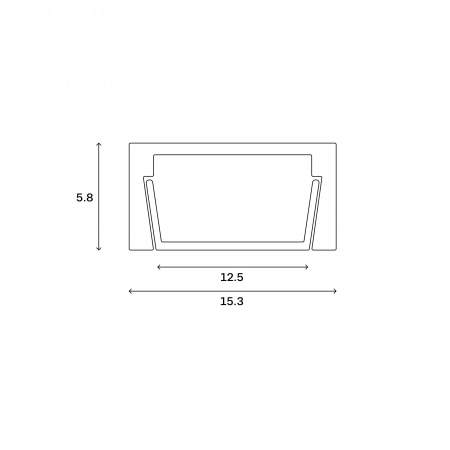 Накладной профиль для светодиодной ленты Line HSBL_0195-2м, белый