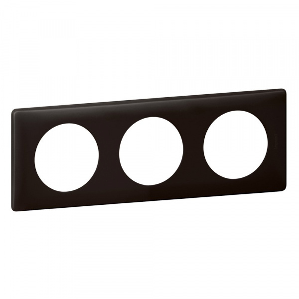 Legrand Celiane2 Перкаль черная Рамка 3-ая (2+2+2 мод)