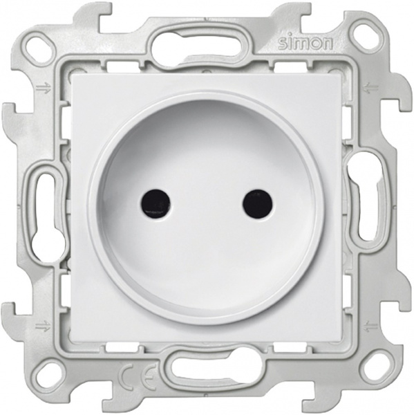 Simon 24 Белая Розетка 2К с защитными шторками