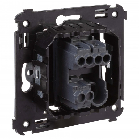 DKC Avanti Черный квадрат Выключатель одноклавишный