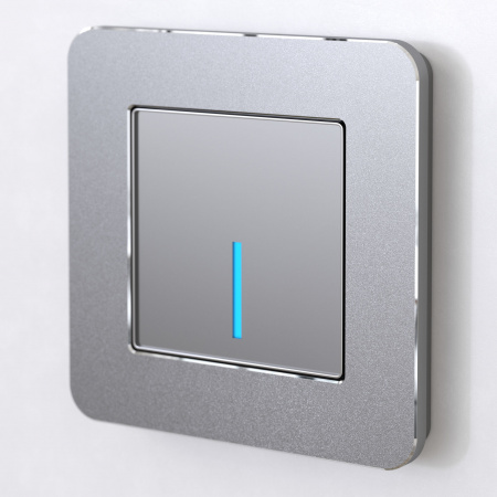 Рамка из металла на 1 пост Platinum алюминий W0012606