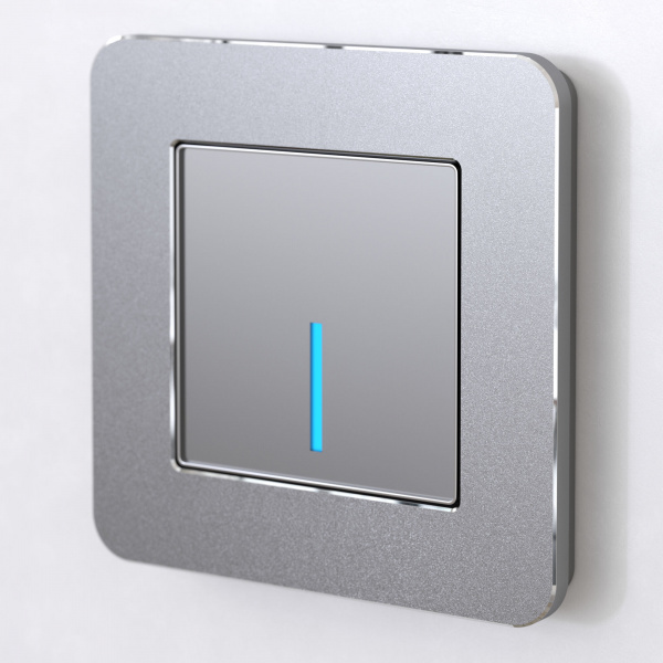 Рамка из металла на 1 пост Platinum алюминий W0012606