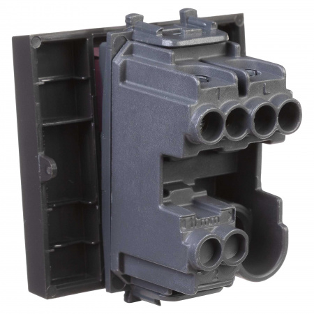 DKC Avanti Черный матовый Выключатель одноклавишный 2 модуля