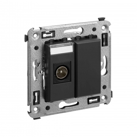 DKC Avanti Черный матовый Розетка TV одиночная