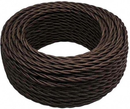 BIRONI Коричневый глянец Витой провод 3*2,5 50м