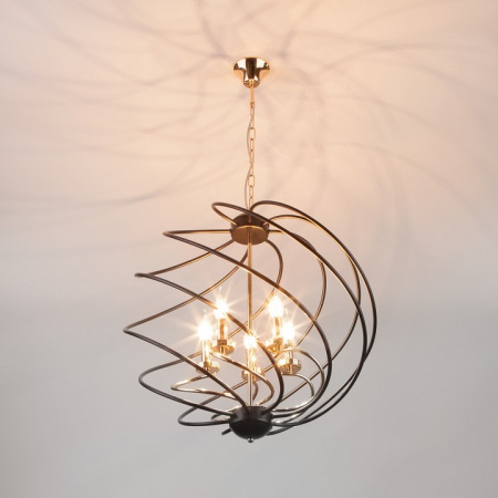 Подвесная люстра в стиле лофт 60105/5 черный Eurosvet Sorrel