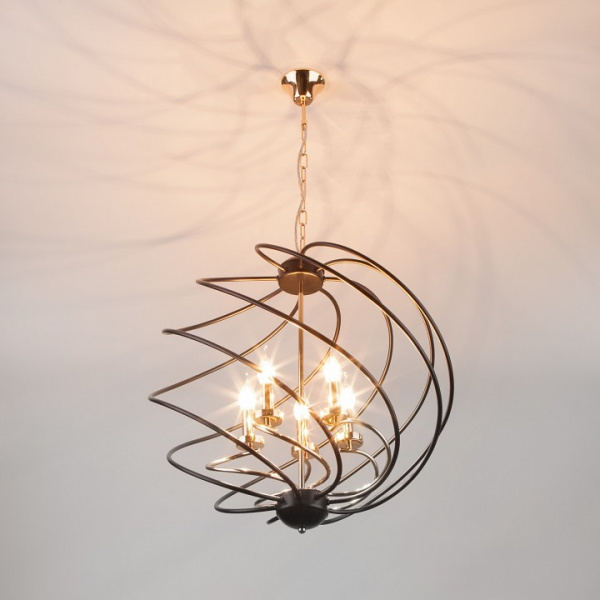 Подвесная люстра в стиле лофт 60105/5 черный Eurosvet Sorrel