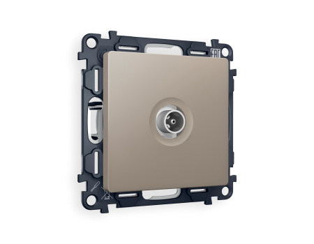 Комплект механизма TV розетки оконечной ALFA MA373010 Серо-бежевый матовый 50-870 MHz 1dB QUANT