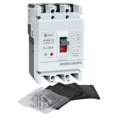 EKF Basic Автоматический выключатель ВА-99МL 100/ 80А 3P 18кА