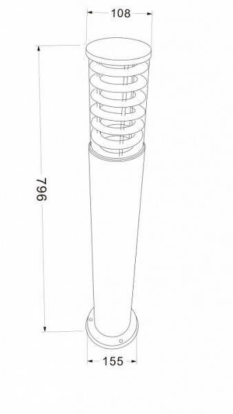 Фонарь уличный (столб) O576FL-01B Maytoni Bronx