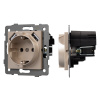 Arlight Механизм розетки с USB зарядкой SCT-MUAA-PL-GD-V (250V, 16A) (-)