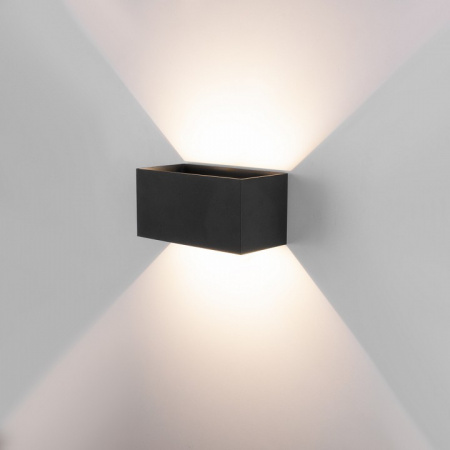 Уличный настенный светодиодный светильник WINNER DOUBLE LED IP54 35137/W черный Elektrostandard Winner a057136