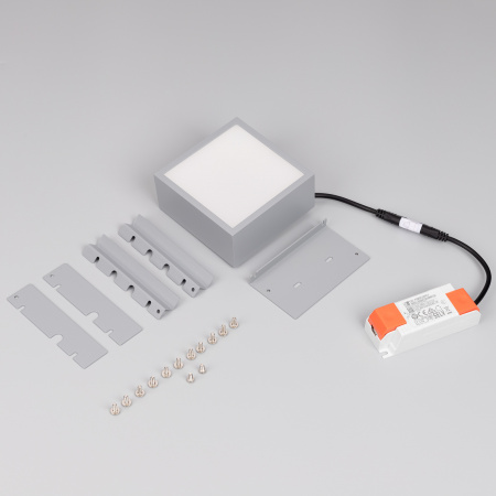 Arlight Светильник DL-GRIGLIATO-S90x90-6W Warm3000 (GR, 90 deg, 230) (IP40 Металл, 5 лет)