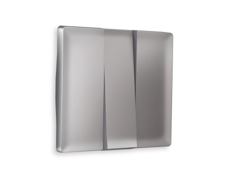 Лицевая панель ALFA (Сталь матовый) для 3-клавишных выключателей QUANT AP5050