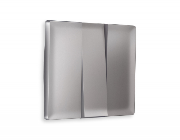 Лицевая панель ALFA (Сталь матовый) для 3-клавишных выключателей QUANT AP5050