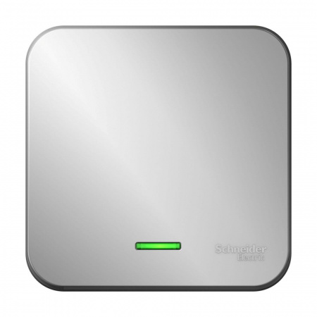 SE Blanca наруж Алюминий Переключатель 1-клавишный с подсветкой 10А, 250B, изолир. пластина