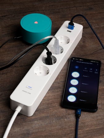 EKF PROxima Умный удлинитель Connect PRO Wi-Fi c USB