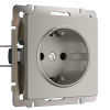 Розетка с заземлением (дымчатый) W1271004