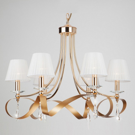 Классическая люстра с абажурами 60063/6 золото Eurosvet Adelia Классическая люстра с абажурами 60063/6 золото Eurosvet Adelia