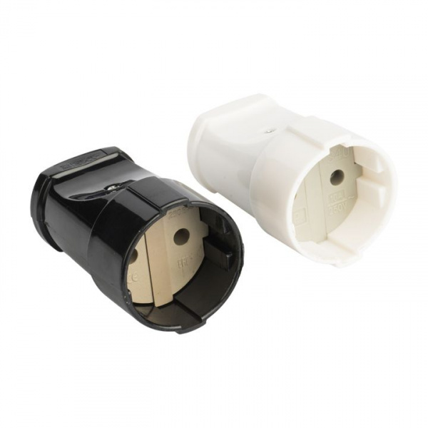 EKF PROxima Гнездо штепсельное б/з черн. 10А 250В