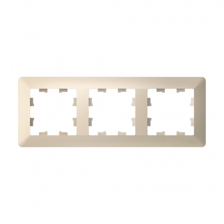 Systeme Electric AtlasDesign Air Бежевый/дымчатый белый Рамка 3-ая